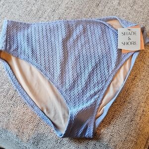 Shade & Shore Sky Blue Textured Bikini Bottom
